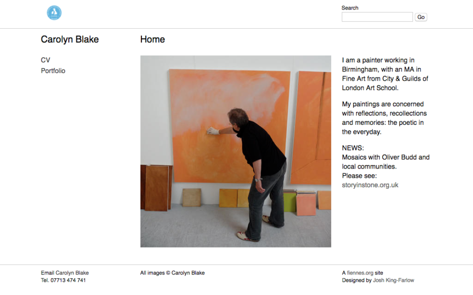 Carolyn Blake web site home page