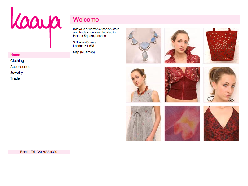 Kaaya web site gallery page