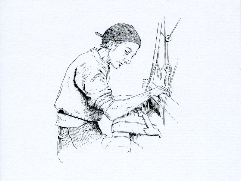 Anni Albers ink illustration