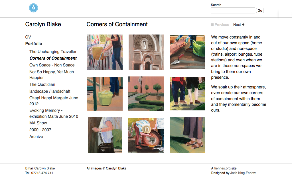 Carolyn Blake web site gallery page