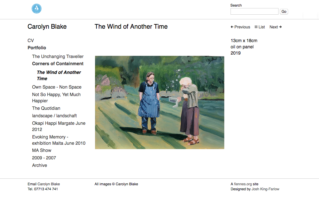 Carolyn Blake web site image page